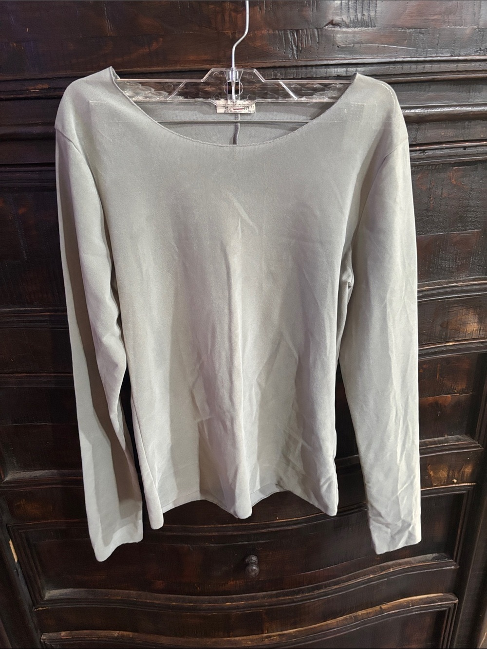 Intimately by Free People Countdown Flocked Longsleeve Top Sz S